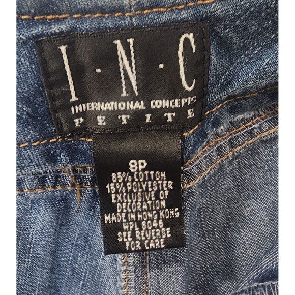 Vtg INC International Concepts Women's Size 8P Beaded Boot Light Wash Y2K Jeans - Picture 4 of 15